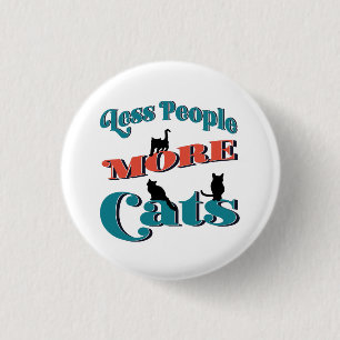 Funny Typography Cats 3 Cm Round Badge