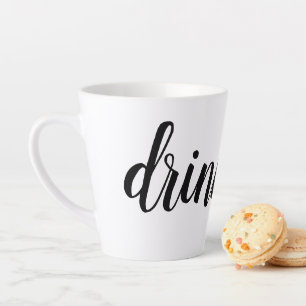 Funny Typography Drink Me Latte Mug