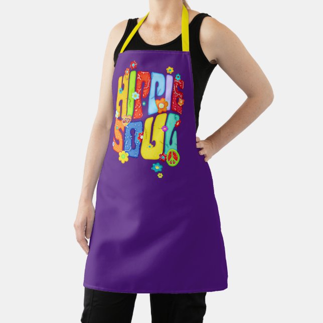 Funny Typography - HIPPIE SOUL 1 Apron (Insitu)
