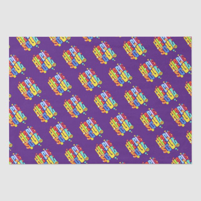 Funny Typography - HIPPIE SOUL 1 Tissue Paper (Front)
