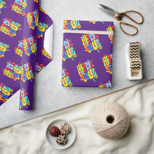 Funny Typography - HIPPIE SOUL 1 Wrapping Paper