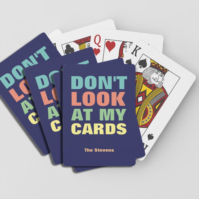 Funny Typography Humourous Family Playing Cards (Creator Uploaded)