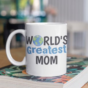 Funny Typography Worlds Greatest Mum Coffee Mug