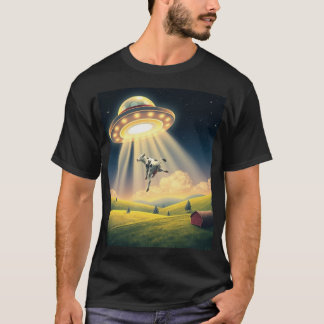 Funny UFO Cow Abduction T-Shirt