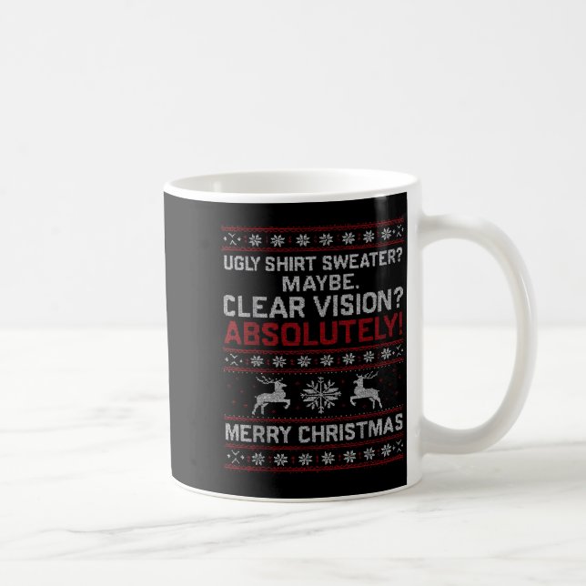 Funny Ugly Christmas Cataract Sweater Grandpa Gran Coffee Mug (Right)