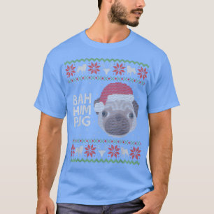 Funny Ugly Christmas Sweater Bah Hum Pug Funny Dog