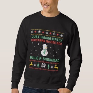 Funny Ugly Christmas Sweater Build A Snowman