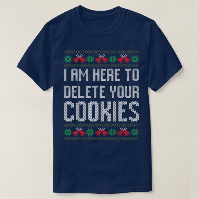 Funny ugly Christmas sweater computer geek Christm (Design Front)