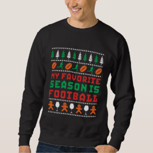 Funny Ugly Christmas Sweater Football Season