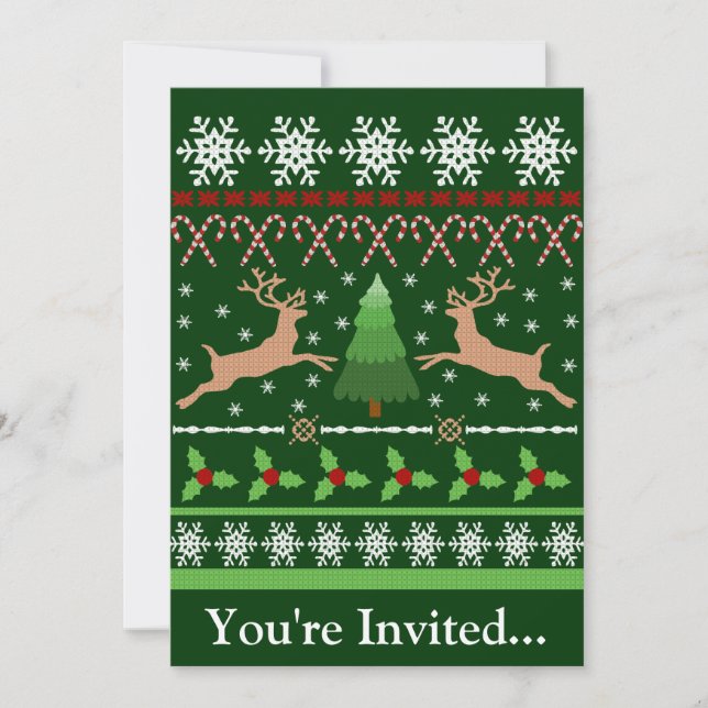 Funny Ugly Christmas Sweater Invitation (Front)