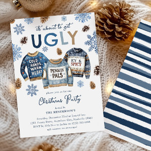 Funny Ugly Christmas Sweater Party Invitation