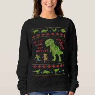 Funny Ugly Christmas Sweater T Rex Dinosaur Pun