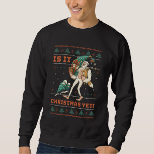 Funny Ugly Christmas Sweater White Snow Yeti Pun