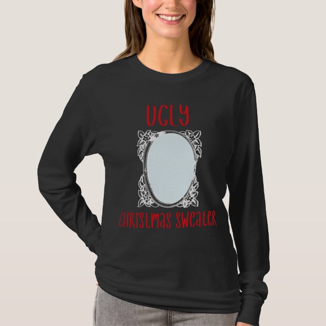 Funny Ugly Christmas Sweater With Mirror Men Women (Front)