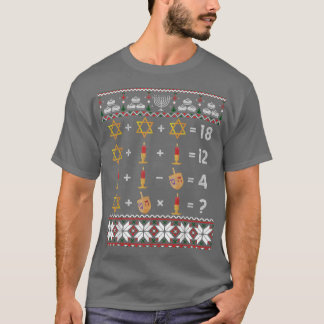 Funny Ugly Hanukkah Jewish Math Teacher Mathemati T-Shirt