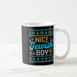 Funny Ugly Hanukkah Sweater Nice Jewish Boy Matchi Coffee Mug