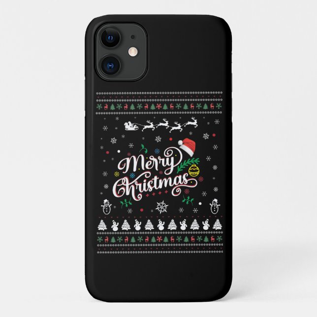 Funny Ugly  Merry Christmas Case-Mate iPhone Case (Back)
