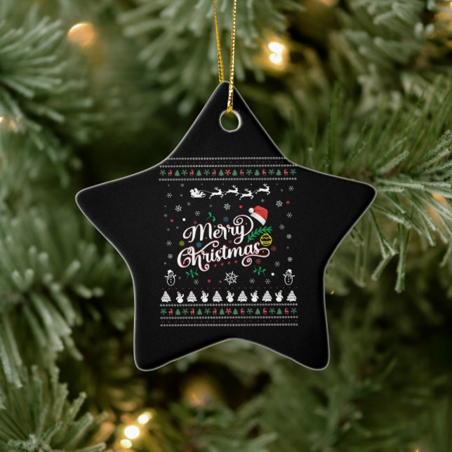 Funny Ugly  Merry Christmas Ceramic Tree Decoration (Tree)