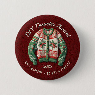 Funny Ugly Sweater Award Party 6 Cm Round Badge
