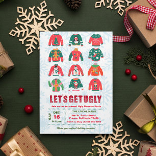 Funny Ugly Sweater Christmas Party Invitation