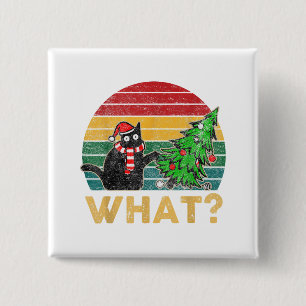 Funny Ugly Sweater Christmas Shirt Naughty Cat San 15 Cm Square Badge