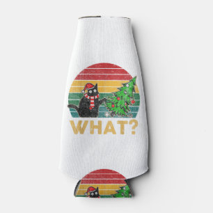 Funny Ugly Sweater Christmas Shirt Naughty Cat San Bottle Cooler