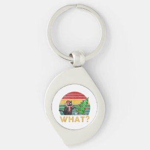 Funny Ugly Sweater Christmas Shirt Naughty Cat San Key Ring
