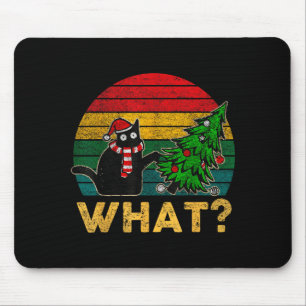Funny Ugly Sweater Christmas Shirt Naughty Cat San Mouse Pad