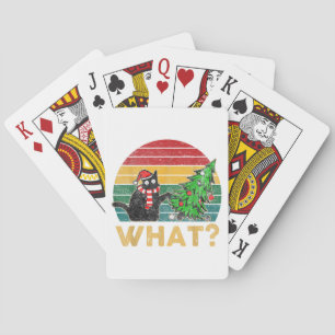 Funny Ugly Sweater Christmas Shirt Naughty Cat San Playing Cards