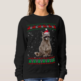 Funny Ugly Sweater Xmas Animals Christmas Racoon