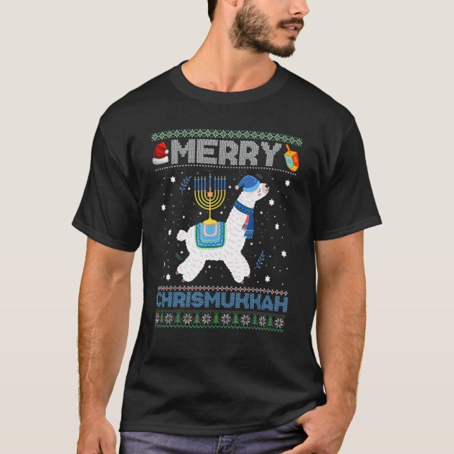 Funny Ugly Xmas Sweater Merry Chrismukkah Cute Lla (Front)