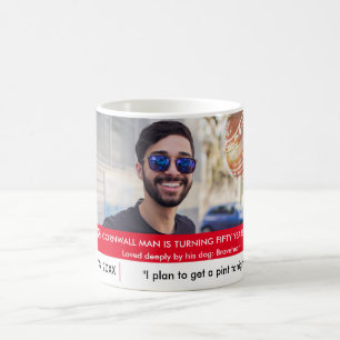 Funny UK British 50th Birthday Fake News Gift Coffee Mug