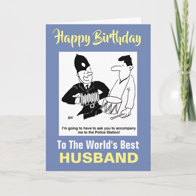 Funny UK Police Constable Humour Cartoon Card (Front)