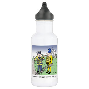 Funny UK Traffic Police Cartoon 532 Ml Water Bottle
