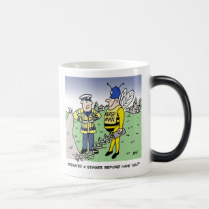 Funny UK Traffic Police Cartoon Magic Mug