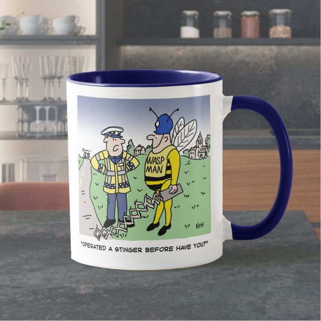 Funny UK Traffic Police Cartoon Mug (Creator Uploaded)