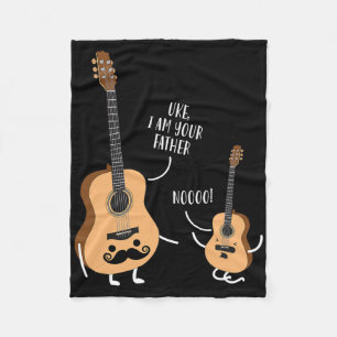 Funny Uke I Am Your Father T Shirt Ukulele Guitar Fleece Blanket
