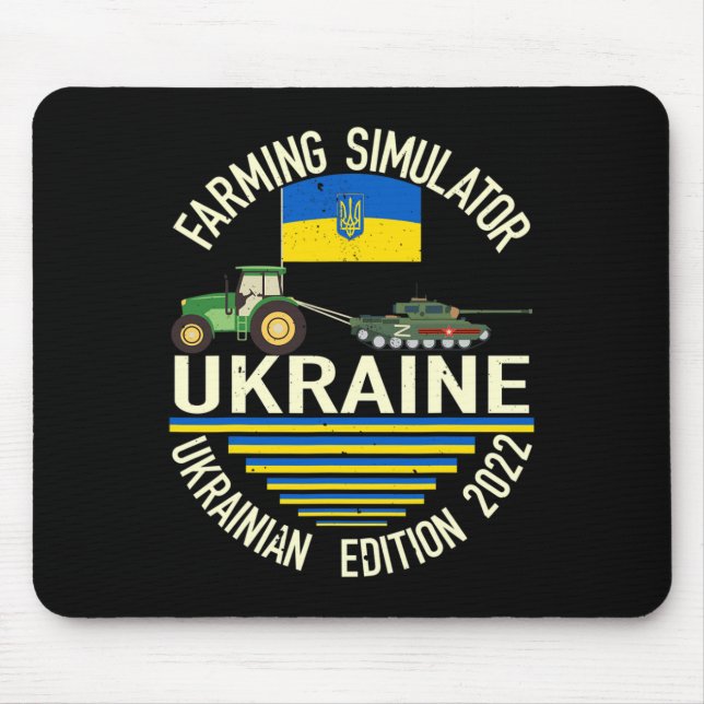 Funny Ukrainian Farmer Steals Tank Meme I Stand Wi Mouse Pad (Front)