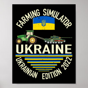 Funny Ukrainian Farmer Steals Tank Meme I Stand Wi Poster
