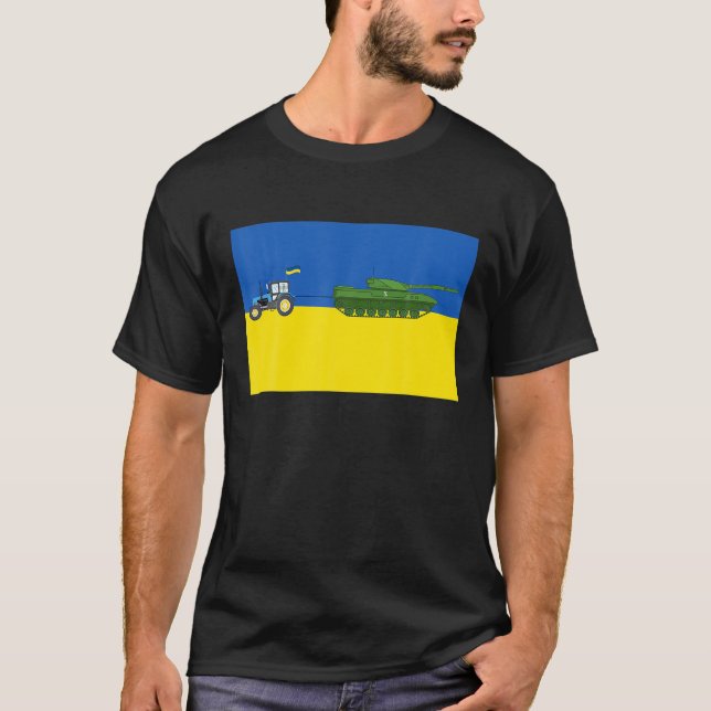 Funny Ukrainian Farmer Steals Tank Ukraine Flag Vi (Front)