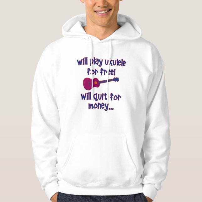 Funny Ukulele Hoodie (Front)