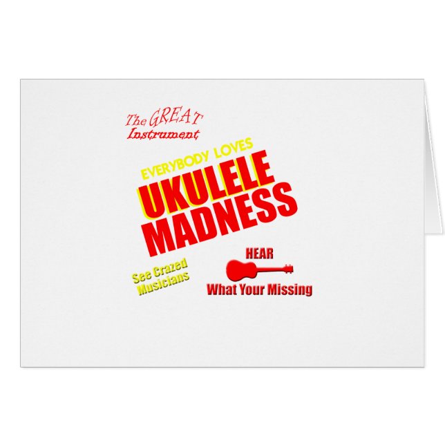 Funny Ukulele Madness (Front Horizontal)