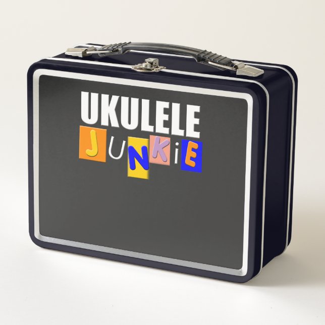 Funny Ukulele Metal Lunch Box (Front)