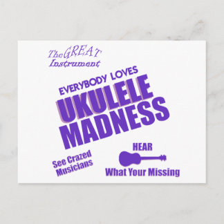 Funny Ukulele Postcard