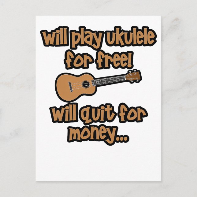 Funny Ukulele Postcard (Front)