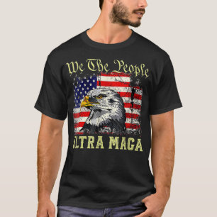 Funny Ultra Maga Vintage American Flag Ultra-Maga  T-Shirt