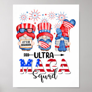 Funny Ultra Mega Squad Gnomes 4th Of July Ultra Me Poster