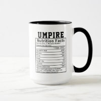 Funny Umpire Nutrition Facts Sports Official Gift