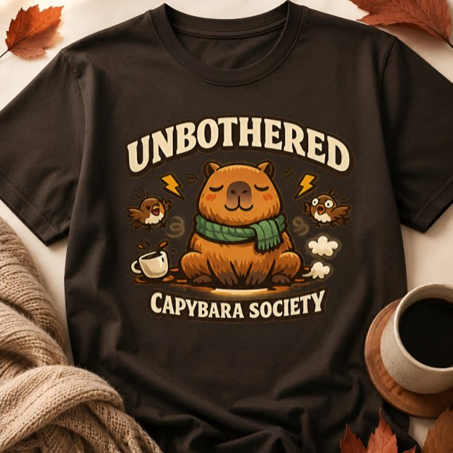 Funny Unbothered Capybara Society T-Shirt (Creator Uploaded)