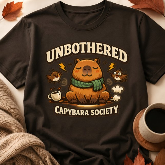Funny Unbothered Capybara Society T-Shirt (Creator Uploaded)